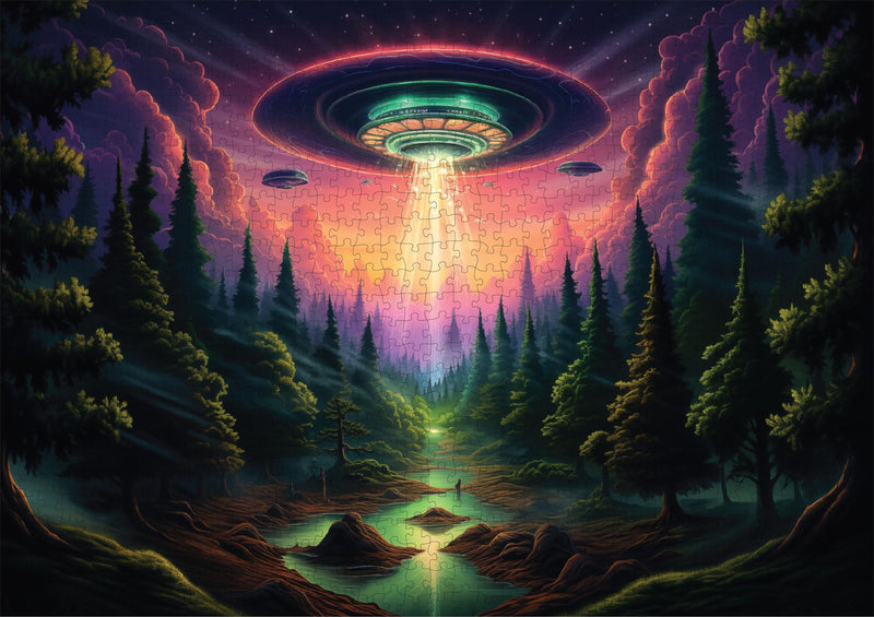 Trippy Puzzle Co - 1000 Piece Jigsaw Puzzle for Adults - Impossible Hard Difficult Challenging Puzzles for Adults - Paranormal Collection (Earthly Encounter)
