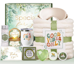 Self Care Gifts Baskets for Women with Blanket