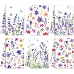 Delicate Floral Design Microfibre Kitchen Towel Set [6]