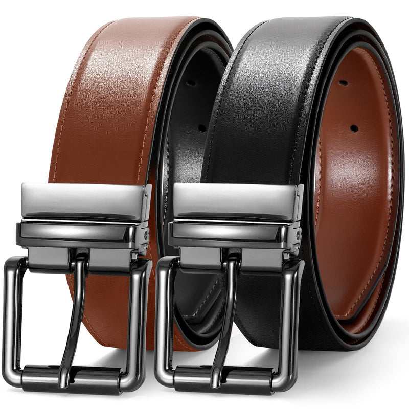 JASGOOD Mens Belt Reversible Leather Belts