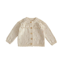 Flower Embroidered Cardigan Jacket for Baby Girls (1-3Y)
