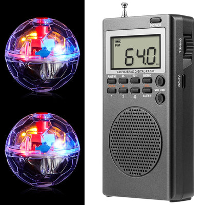 Dunzy 3 Pcs Ghost Hunting Equipment Kit Spirit Box Portable Radio with 2 LED Cat Balls Paranormal Equipment Radio Ghost Equipment Light up Cat Balls for Home Office Outdoor Ghost Hunting