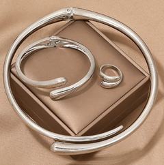 Geometric Metal Jewelry Set