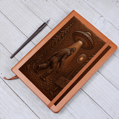 Bigfoot & UFO Leather Journal – Cryptid Collector Gift