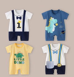 Lightweight Cotton Short Sleeve Baby Romper