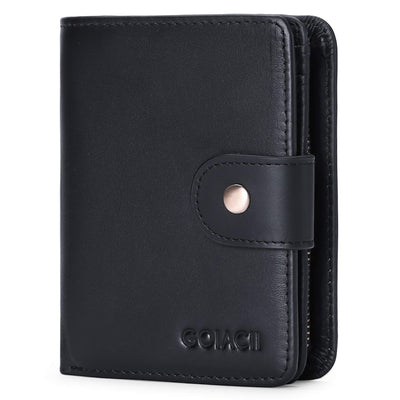 GOIACII Mens Wallet Genuine Leather Short Bifold RFID Blocking Wallets