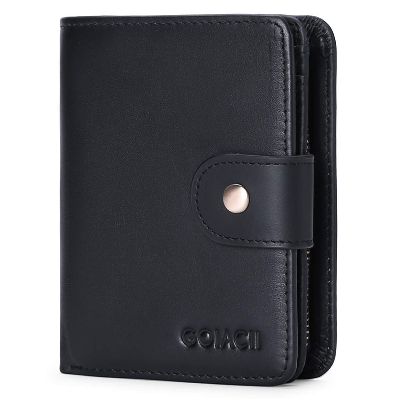 GOIACII Mens Wallet Genuine Leather Short Bifold RFID Blocking Wallets