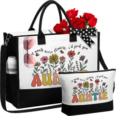"Best Aunt Ever" Tote & Makeup Bag Set | Ace Mode